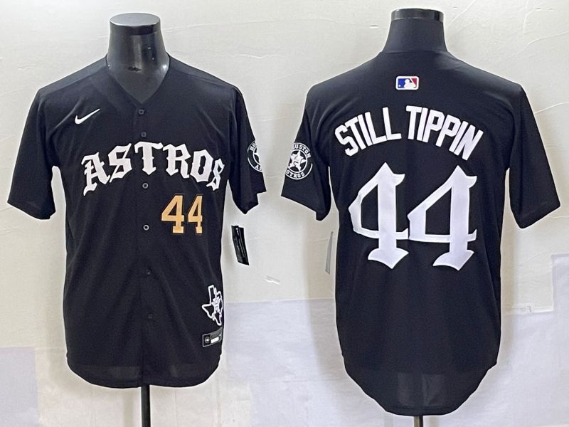 Men 2025 Houston Astros 44 Still Tippin Black Seven generations Joint Name Nike MLB Jersey style 4